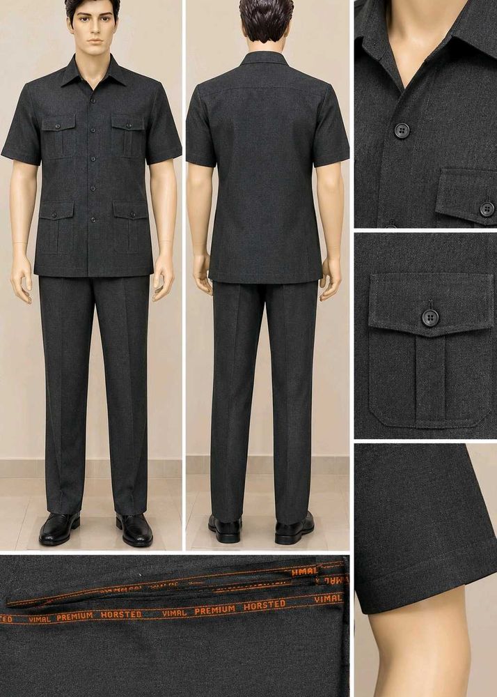 Men's Dark Grey Suit Set