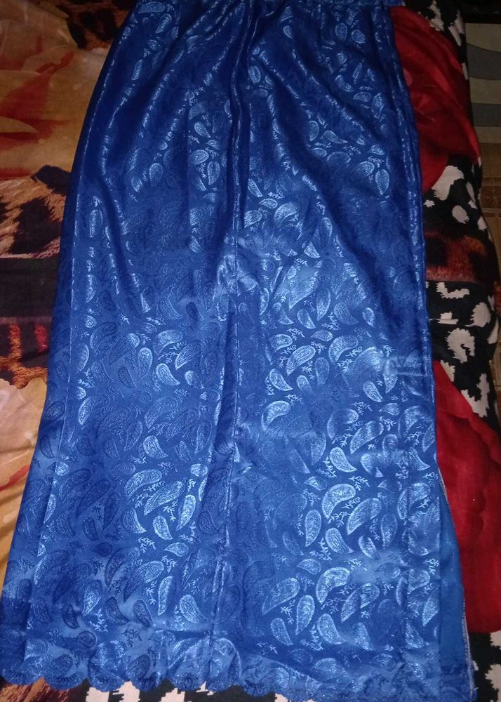 Royal Blue Paisley Print Skirt