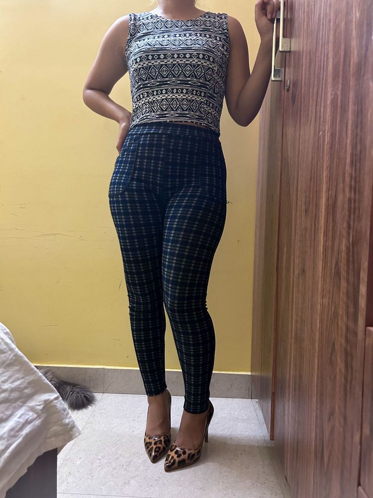 classy checked thights