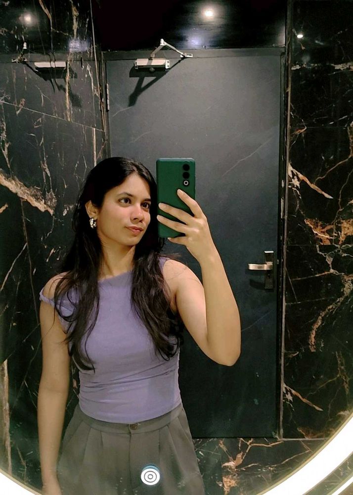 Stylish Lavender One-Shoulder Top