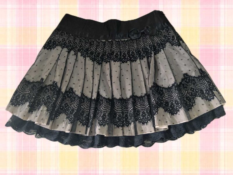 Elegant Black Lace Skirt