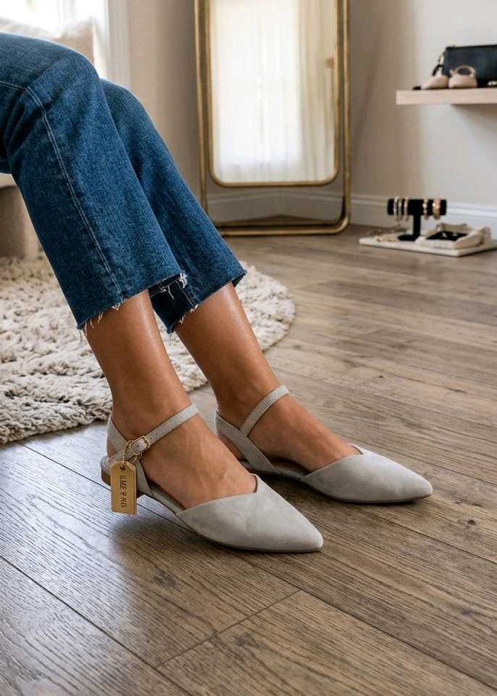 Unused Stylish Pointed Toe Ballet Flats