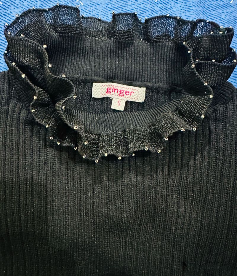 Ginger Black Knit Top