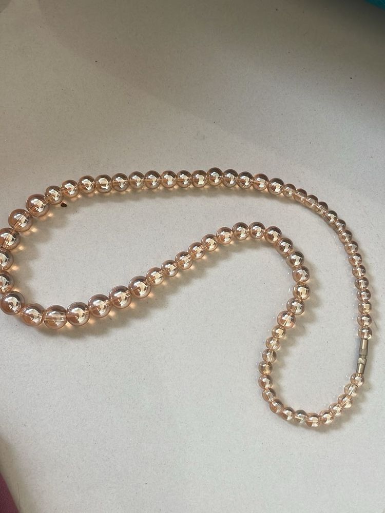 Elegant Rose Quartz Beaded Necklace