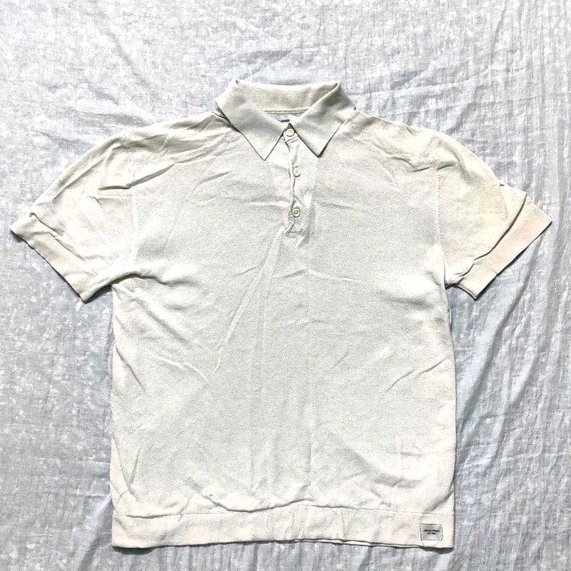 🤍 Minimalist Luxe Polo T-Shirt | Effortlessly Tim