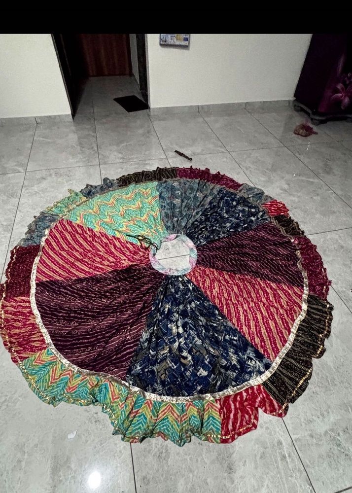 Bohemian Patchwork Print Skirt