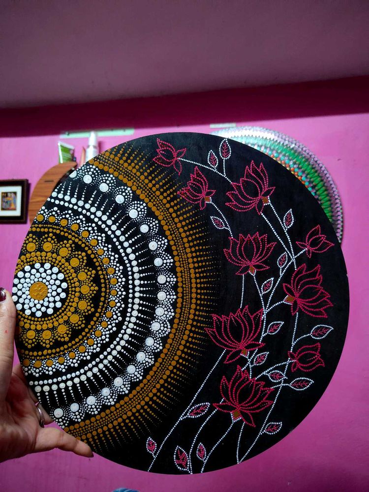 Hand-painted Mandala Wall Art