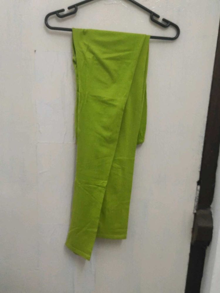 Vibrant Green Ethnic Pants with Georgette jute dup