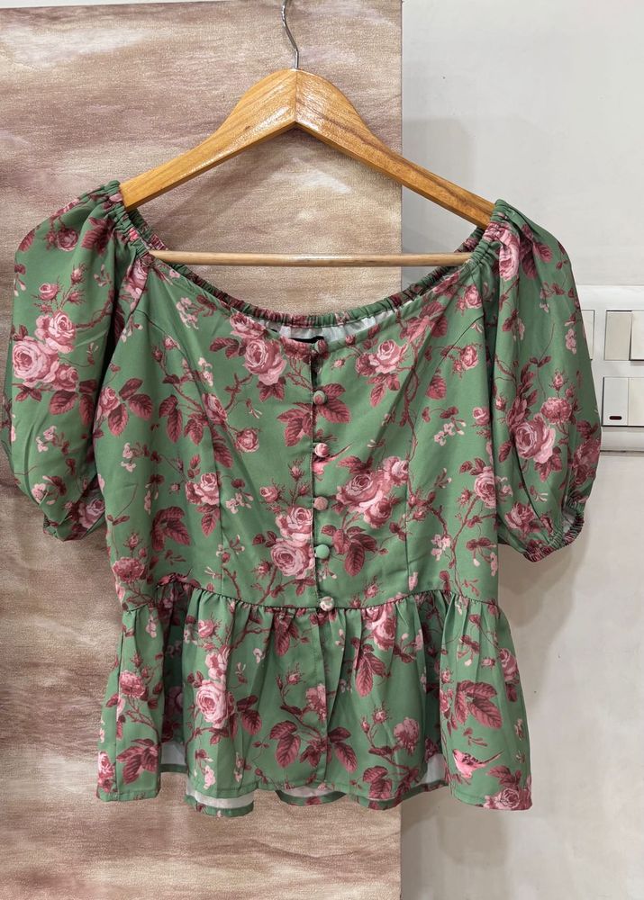 Floral Peplum Top
