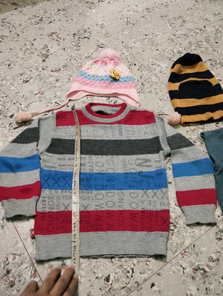 Baby Girls Winter Sweater &amp; Hats