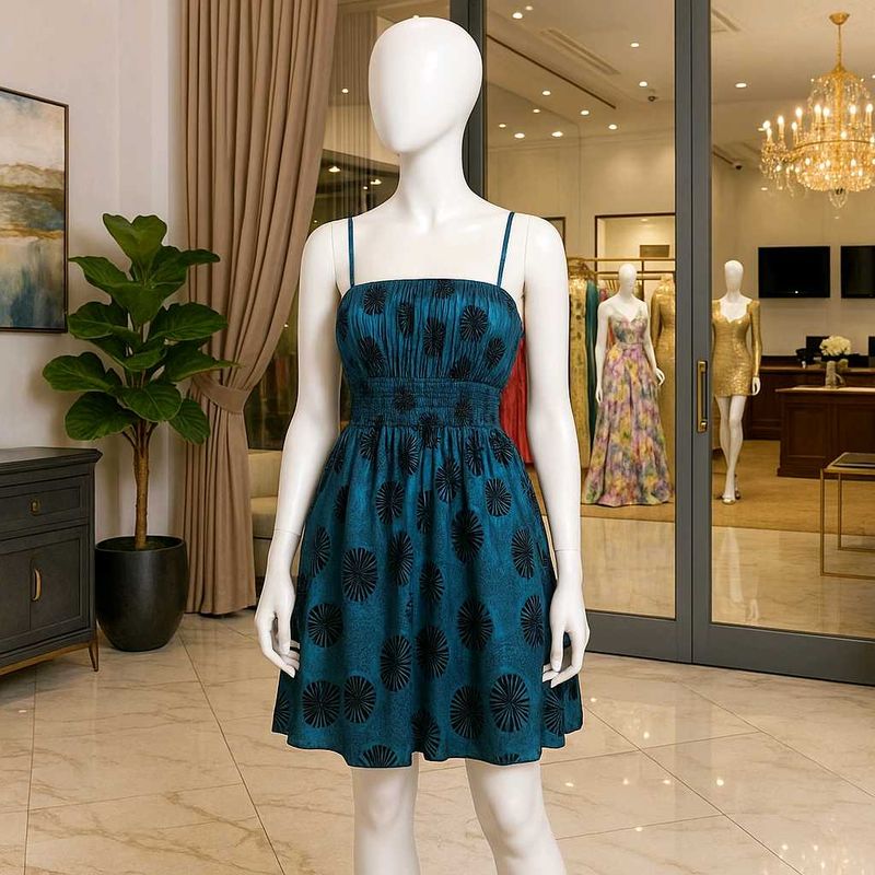Sale🎉🎊Teal Floral Mini Dress