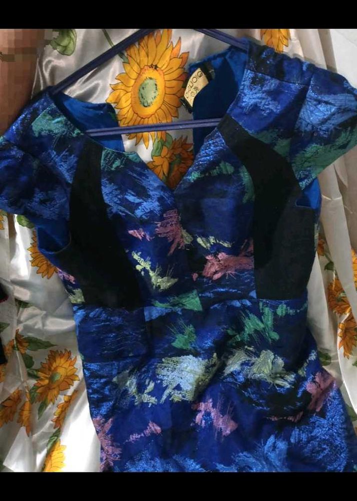 Vibrant Abstract Print Dress (size:xl)