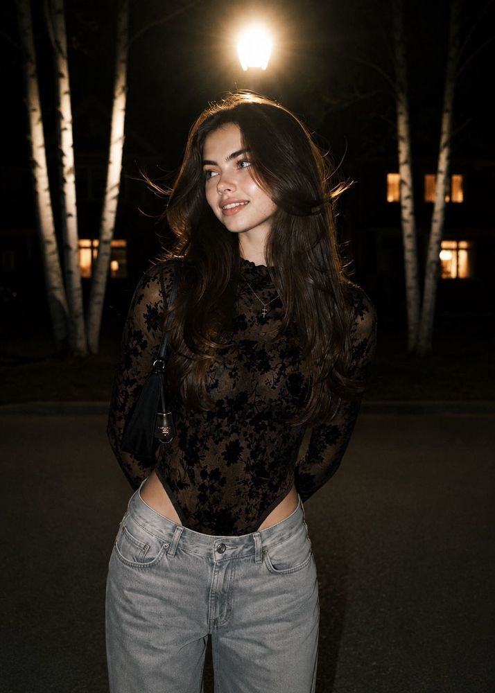 Sheer Black Floral Lace Bodysuit