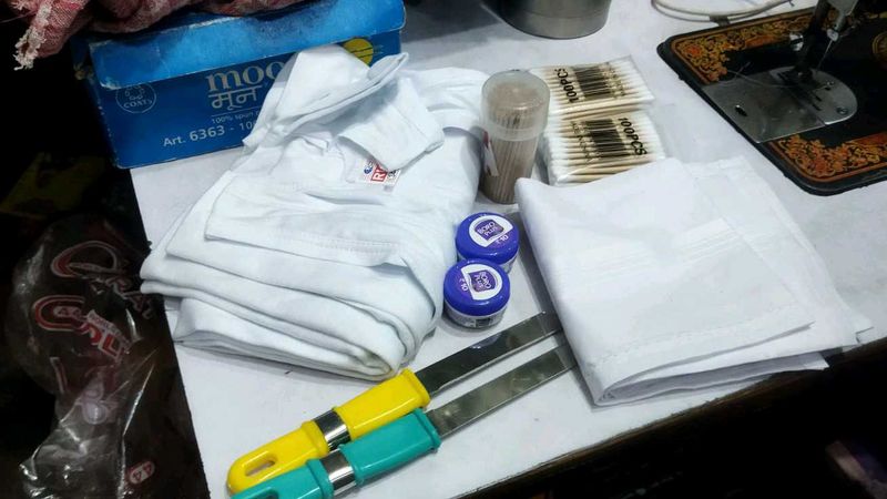 White Kurta Set with Accessories