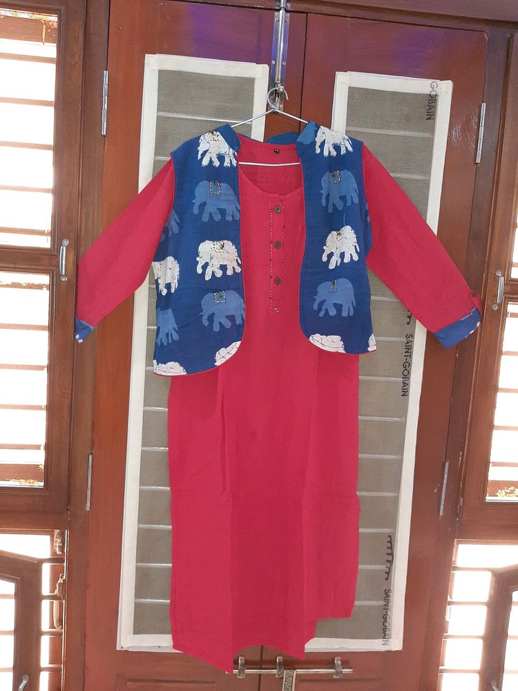 cotton kurti with koti