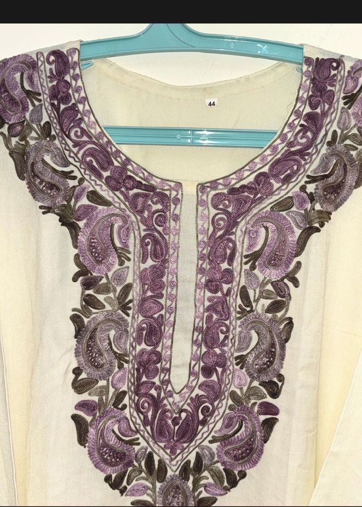 kashmiri Embroidered short  Kurta