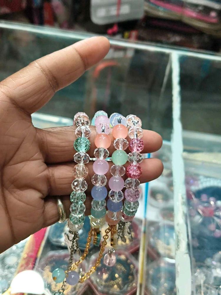 Beaded Charm Bracelet 4 piece Set