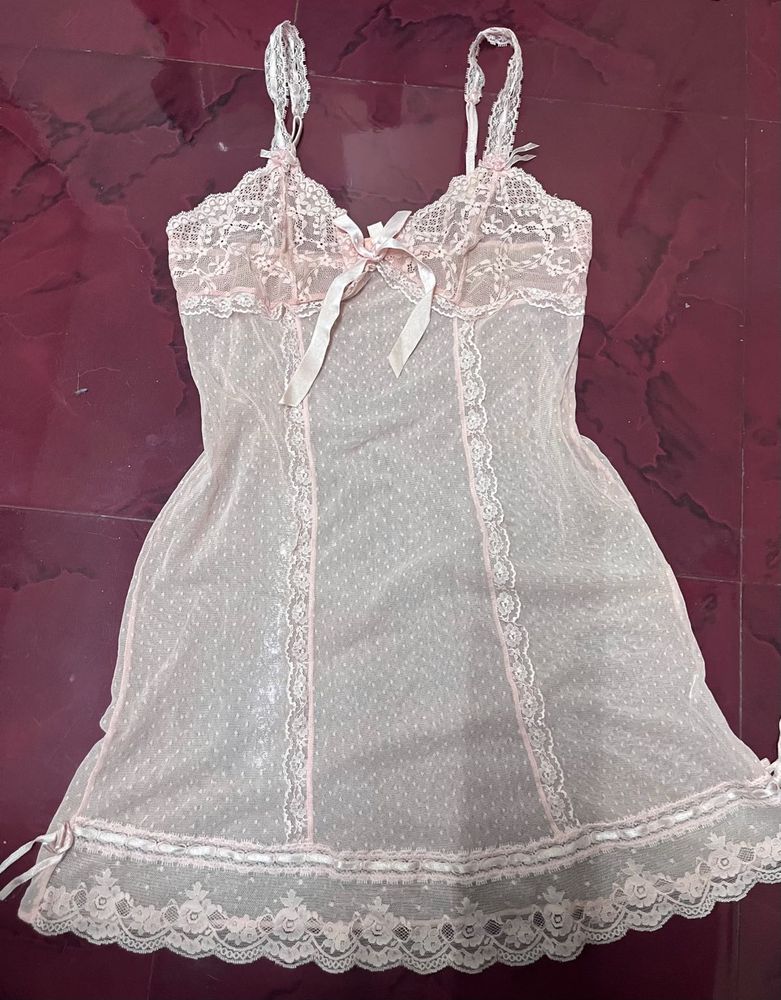 Lace Trimmed Nightgown babydoll dress