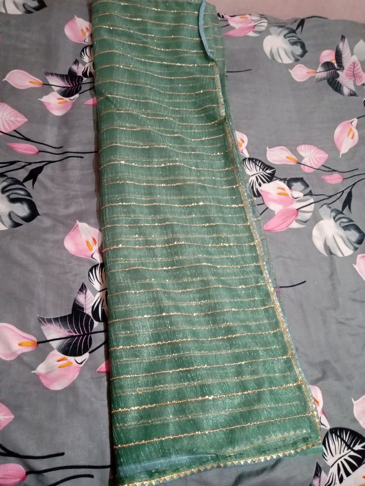 Green And Pink Saree