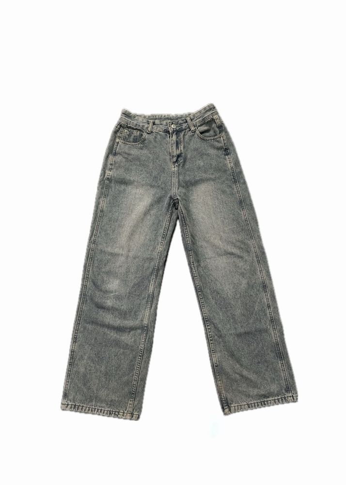 Unisex Light Wash Baggy Jeans