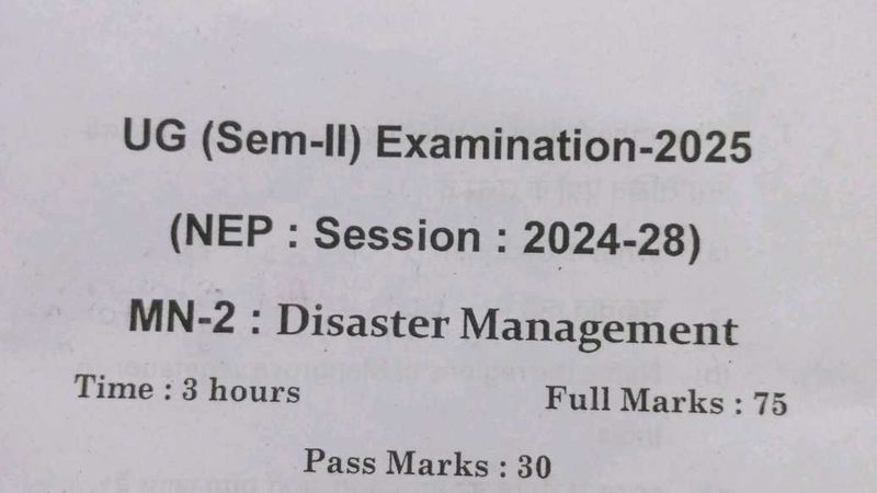 Disaster Management Textbook - UG Sem-II