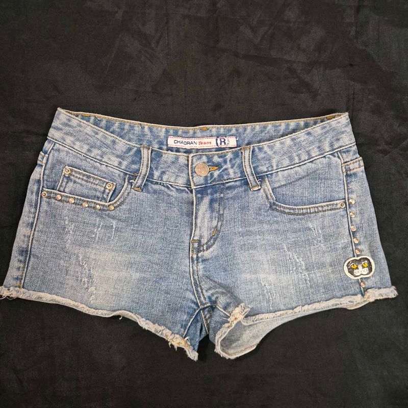 mini denim shorts y2k