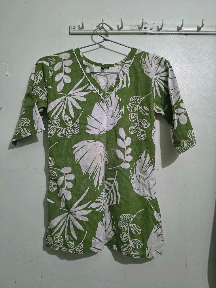 Green Short Kurti