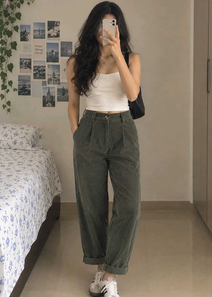 underbudget olive Corduroy Pants