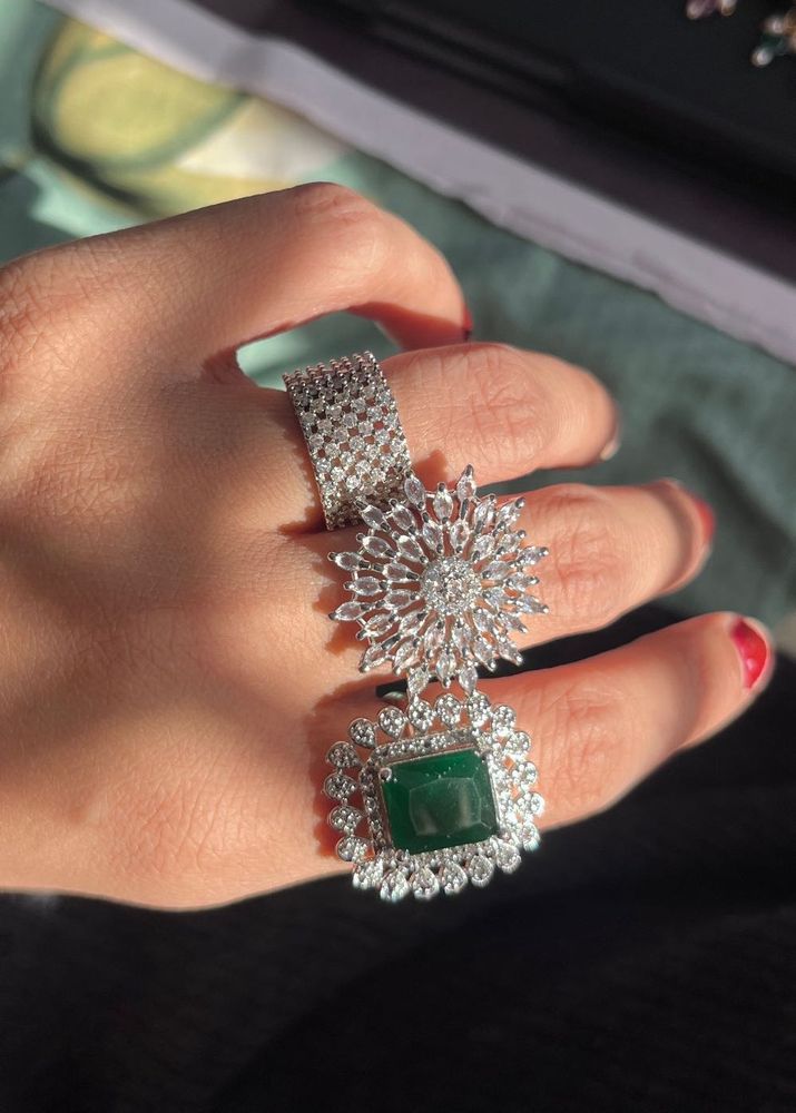 Combo Of 3- Stunning Emerald &amp; Diamond Ring