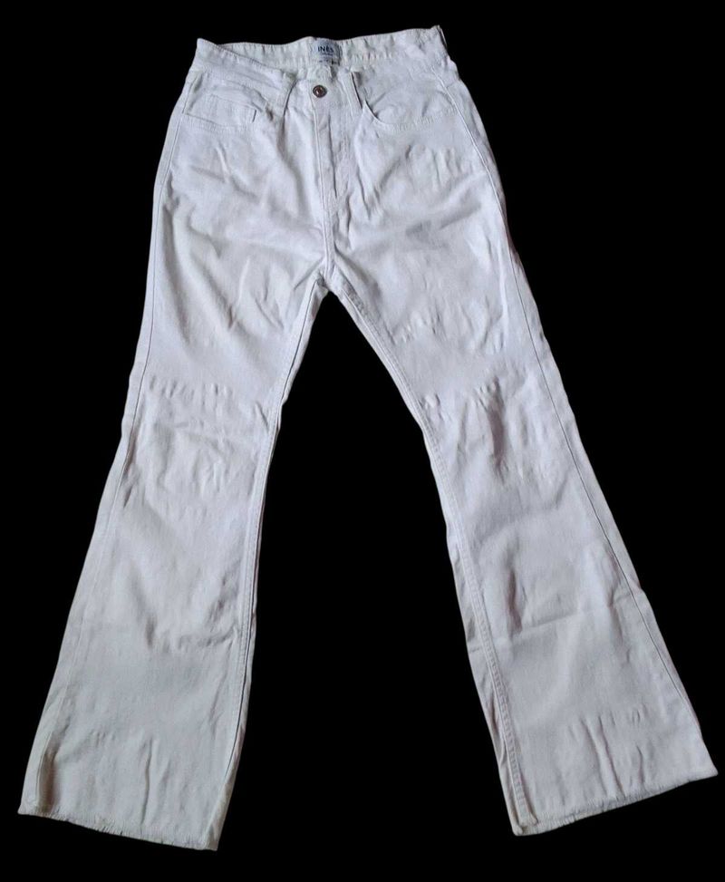 White Denim Bell Bottom Jeans