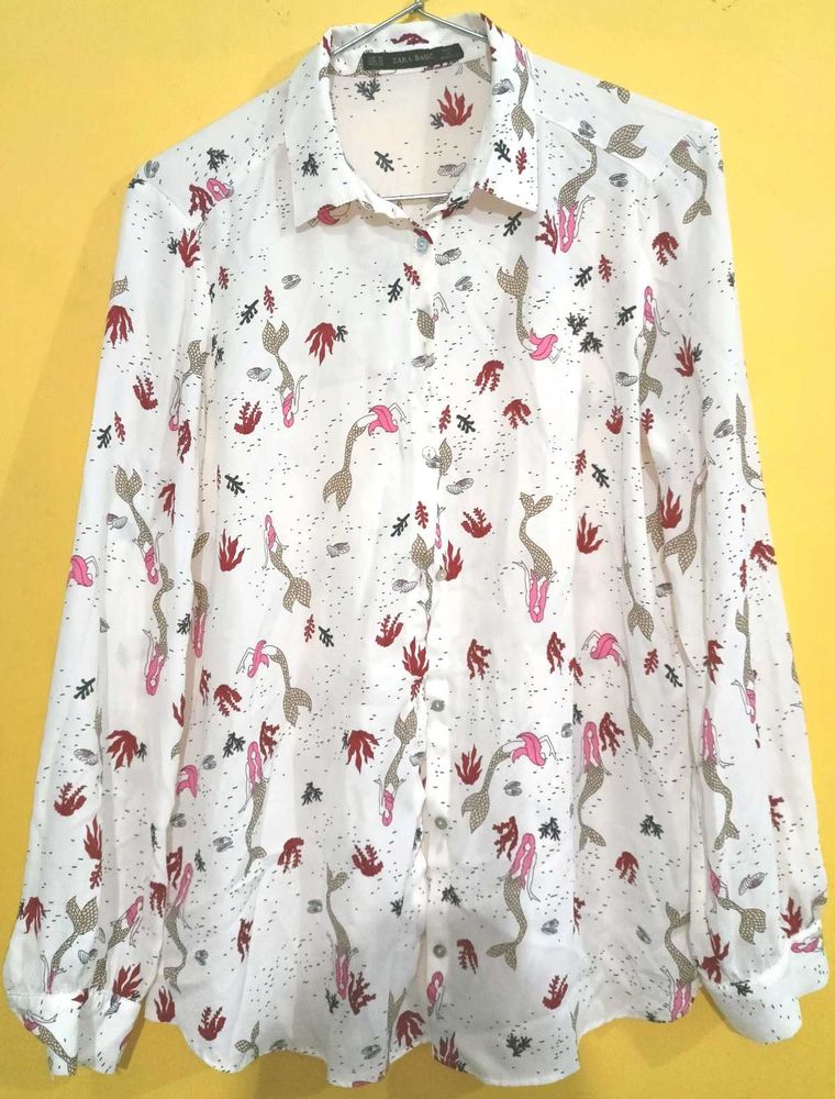 Zara Mermaid Print Blouse