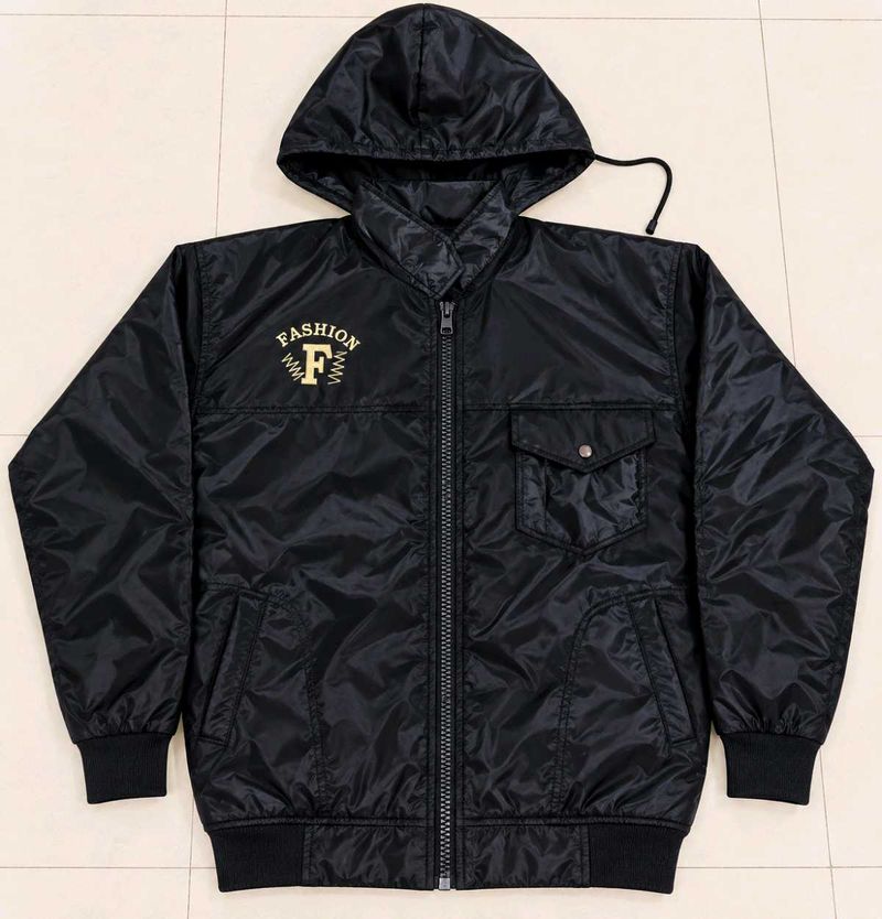 Stylish Black Hooded Jacket