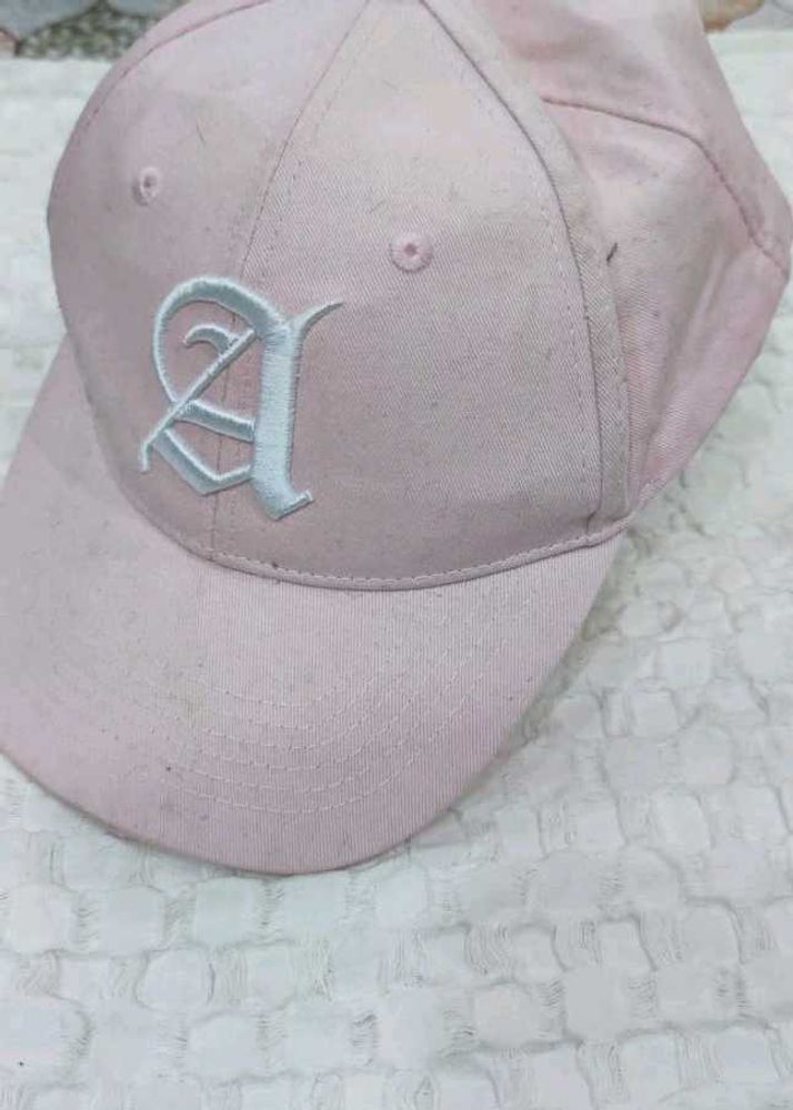 Pink Baseball Cap with 'A' Detail