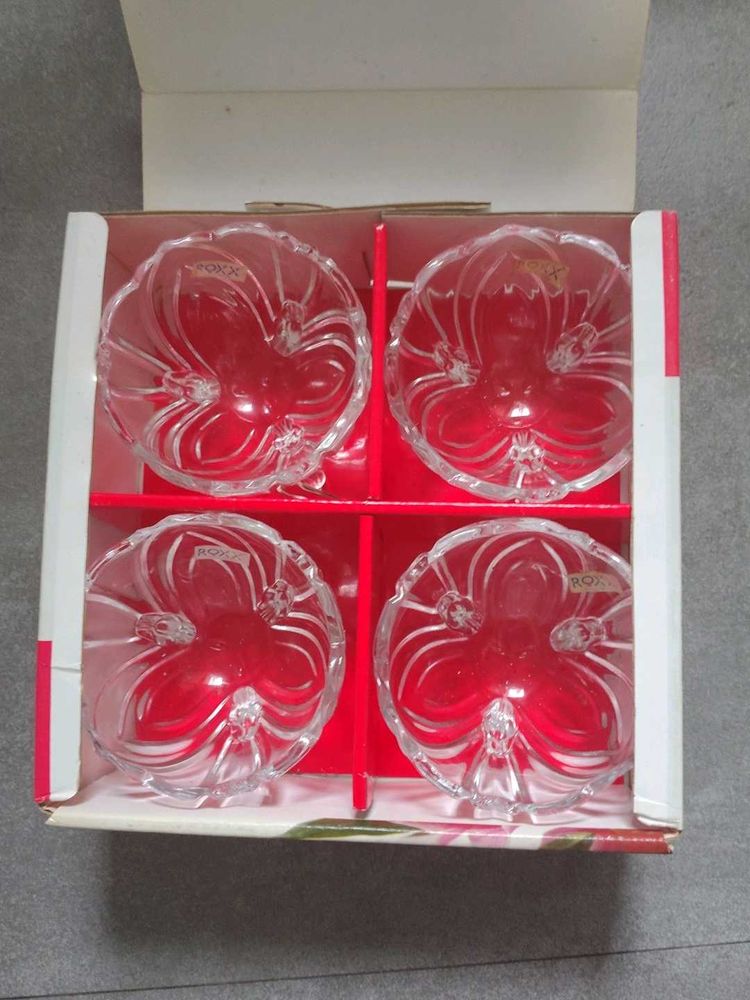 Set of 4 Crystal Dessert Bowls