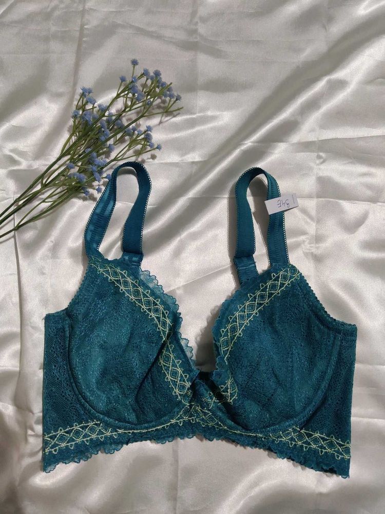 Teal Lace Bra