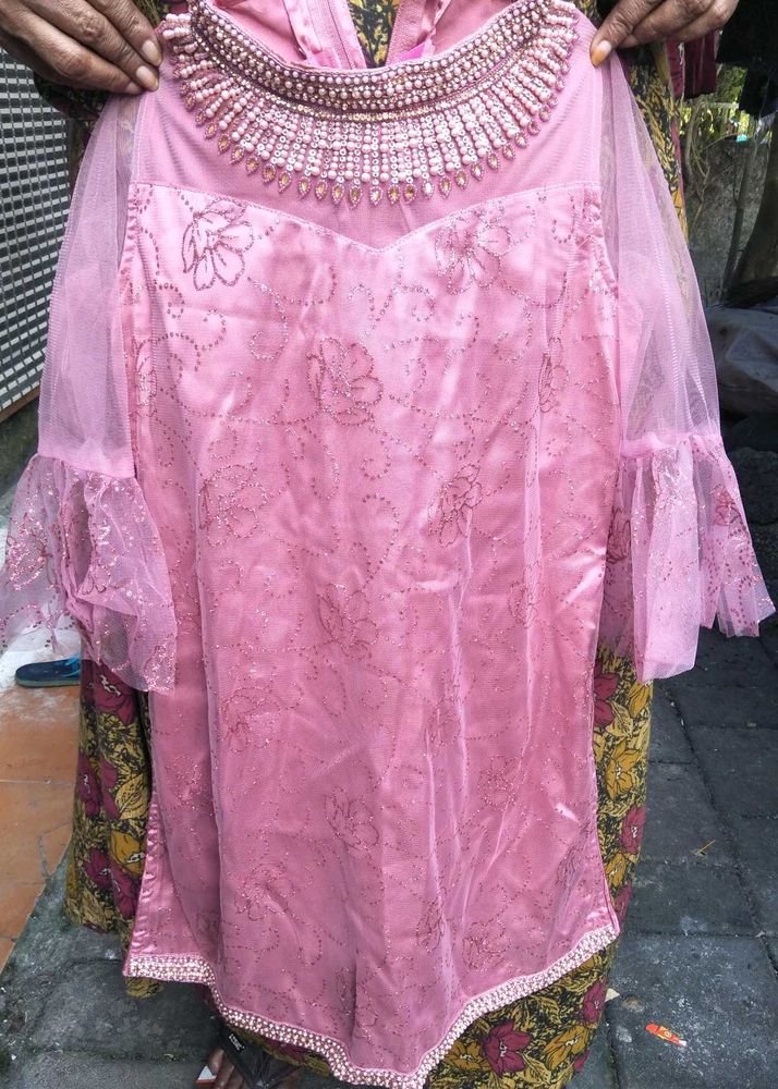 Pink Sharar Set with Dupatta