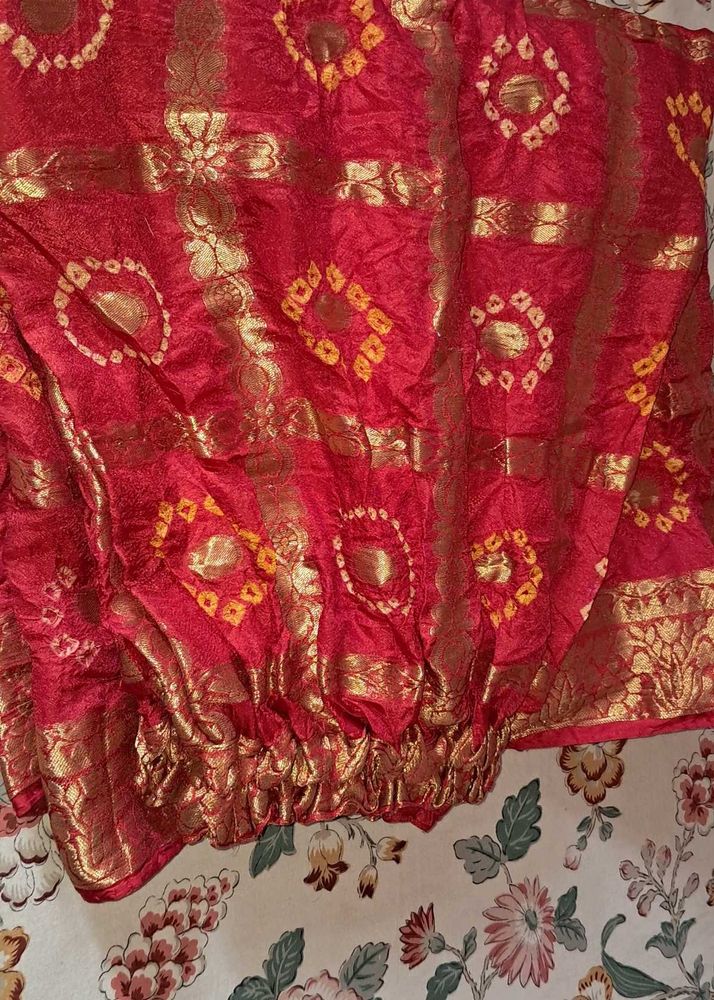 Beautiful Red Bandhej Lehenga 💃💃