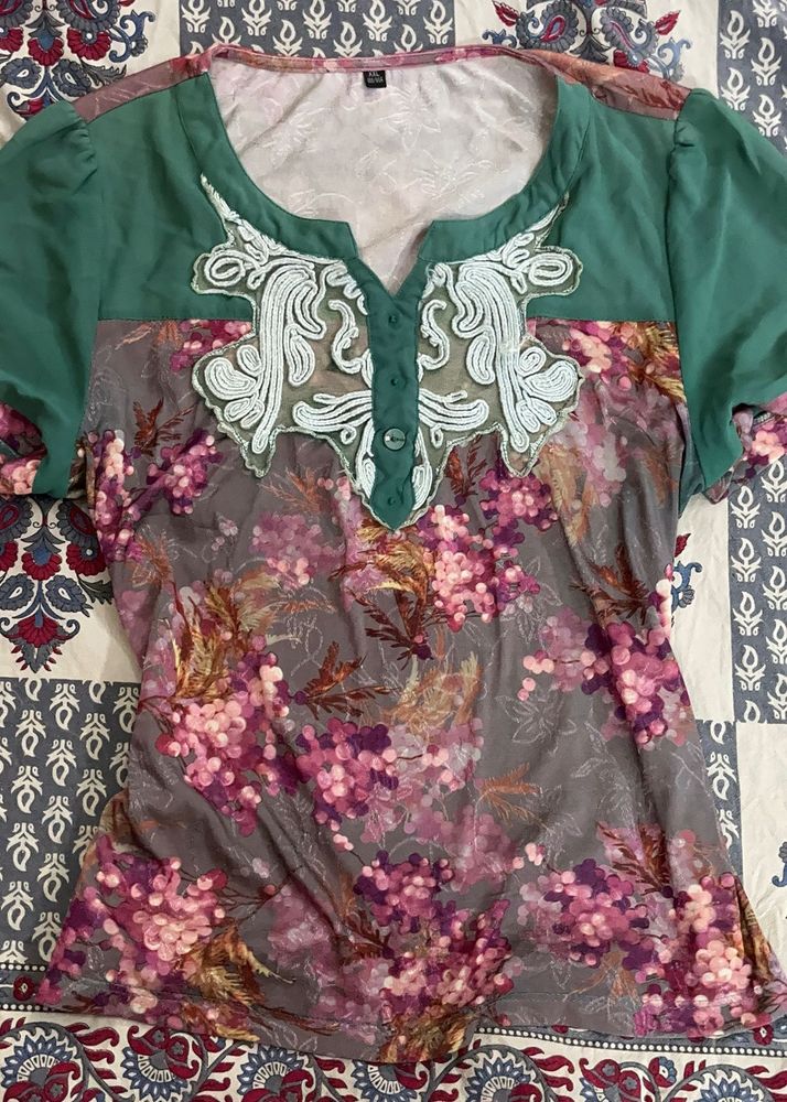 Vintage embellishment top
