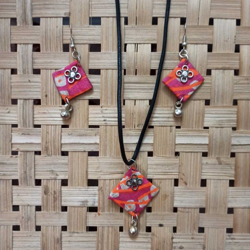 Handmade Fabric Jewellery Set