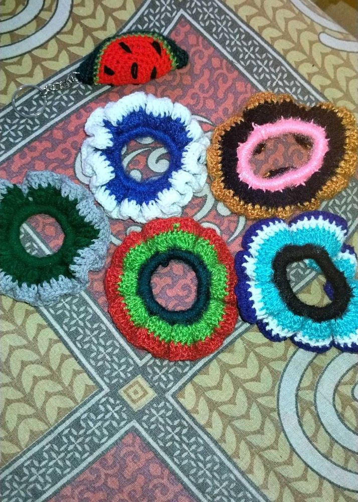 Crochet Hair Scrunchies