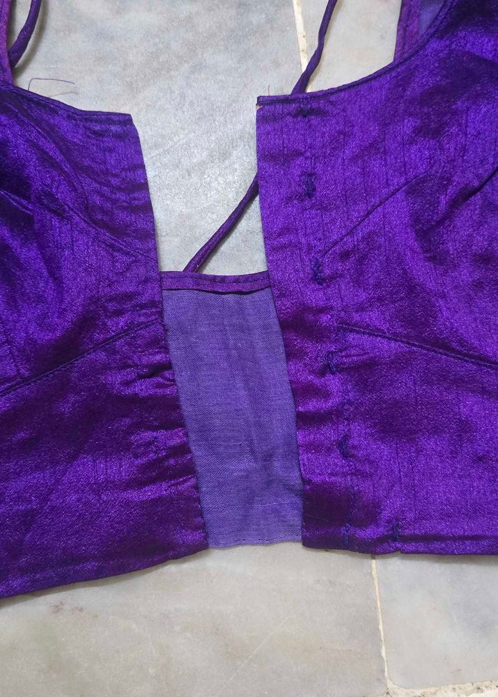 Vibrant Purple Silk Blouse