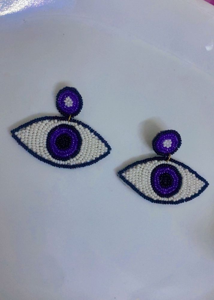 Evil Eye Beaded Earrings