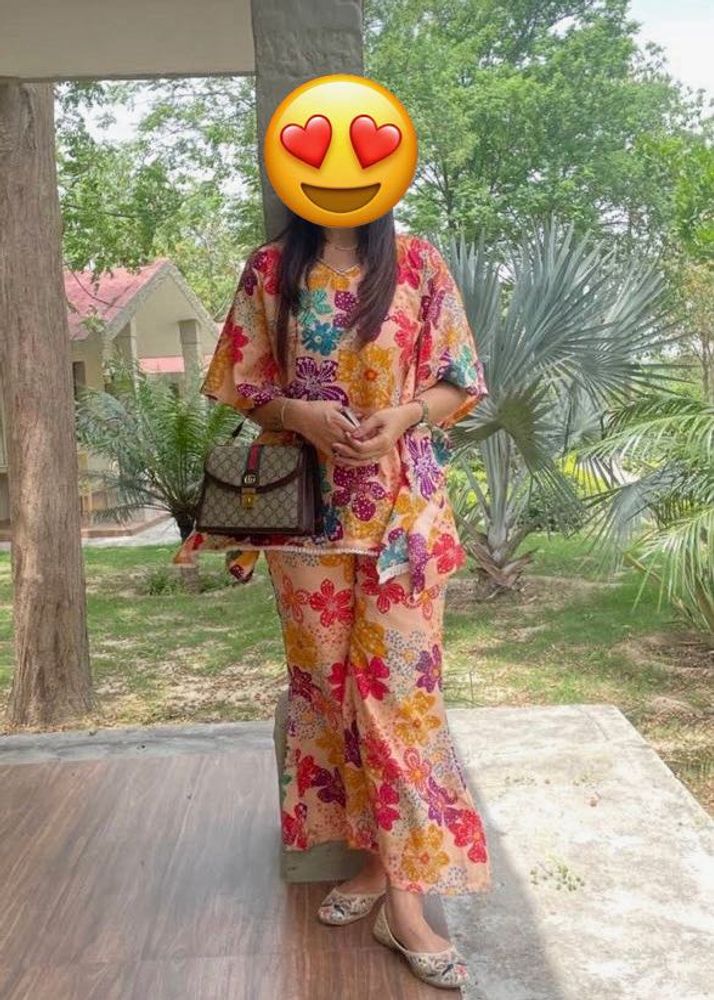 Vibrant Floral Kaftan Co-ord Set