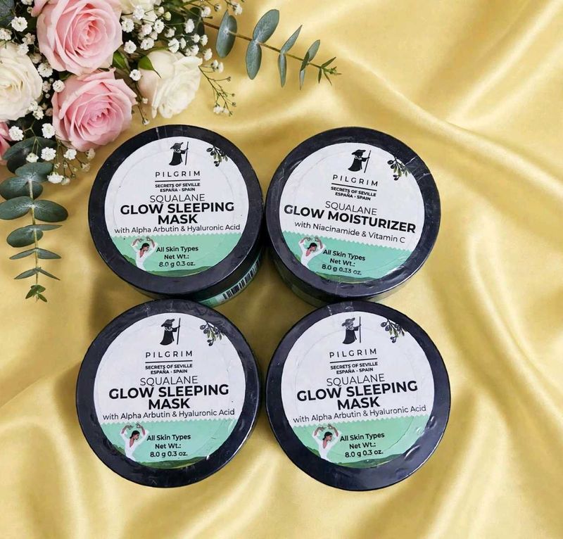Pilgrim Squalane Glow Sleeping Mask Set of 4
