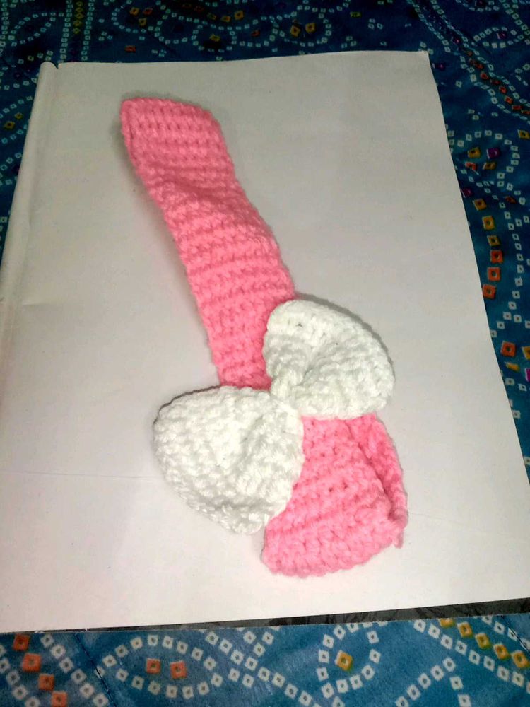 Handmade Pink Crochet Bunny Ear Accessory