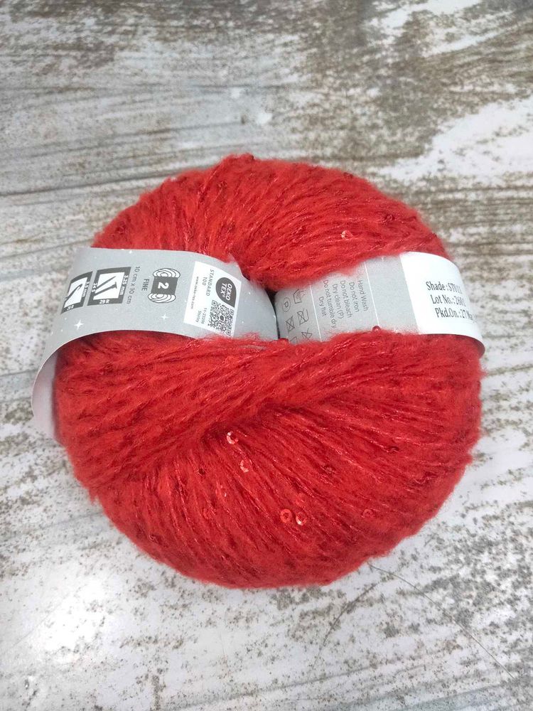 Sparkling Red Yarn Ball