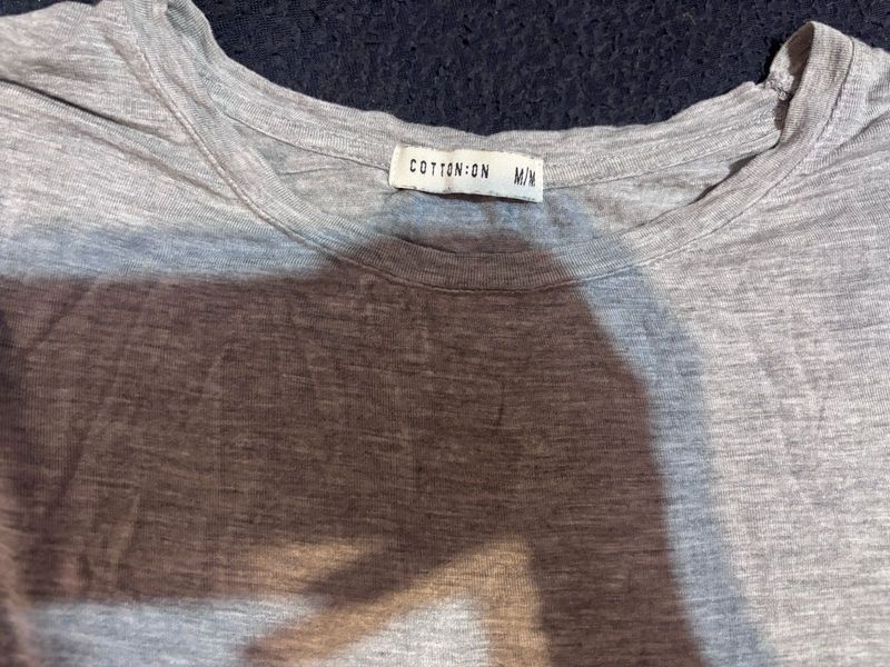 Cotton:On long-sleeved  crewneck crop t-shirt