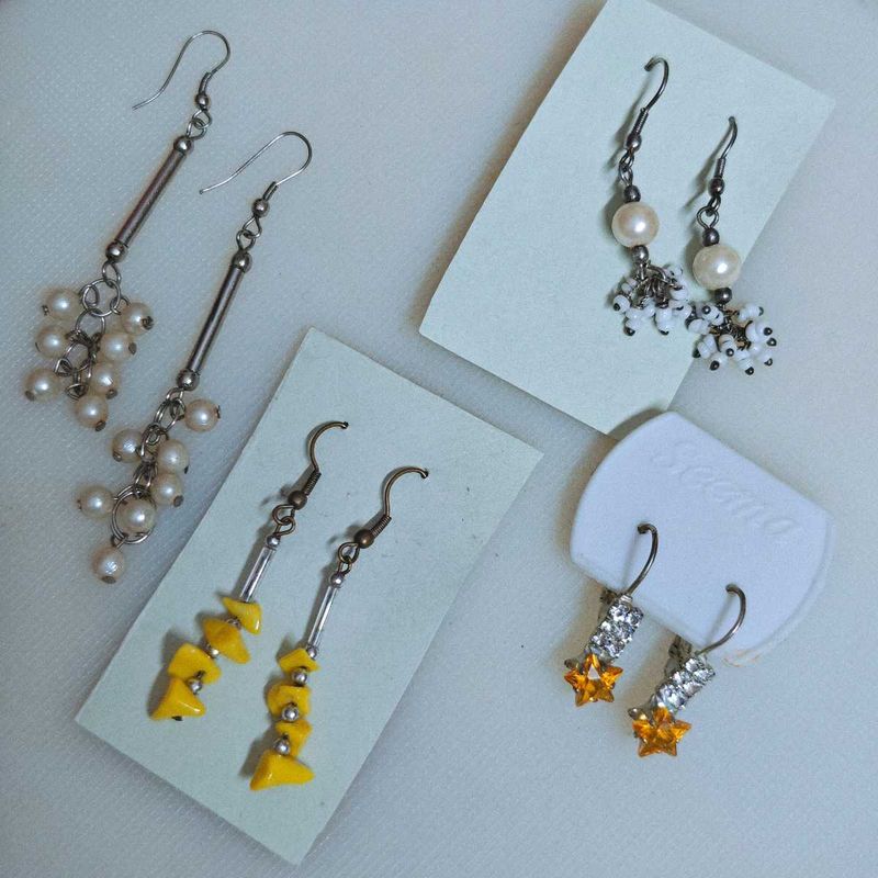 🆕 Set of 4 Assorted Dangle Earrings