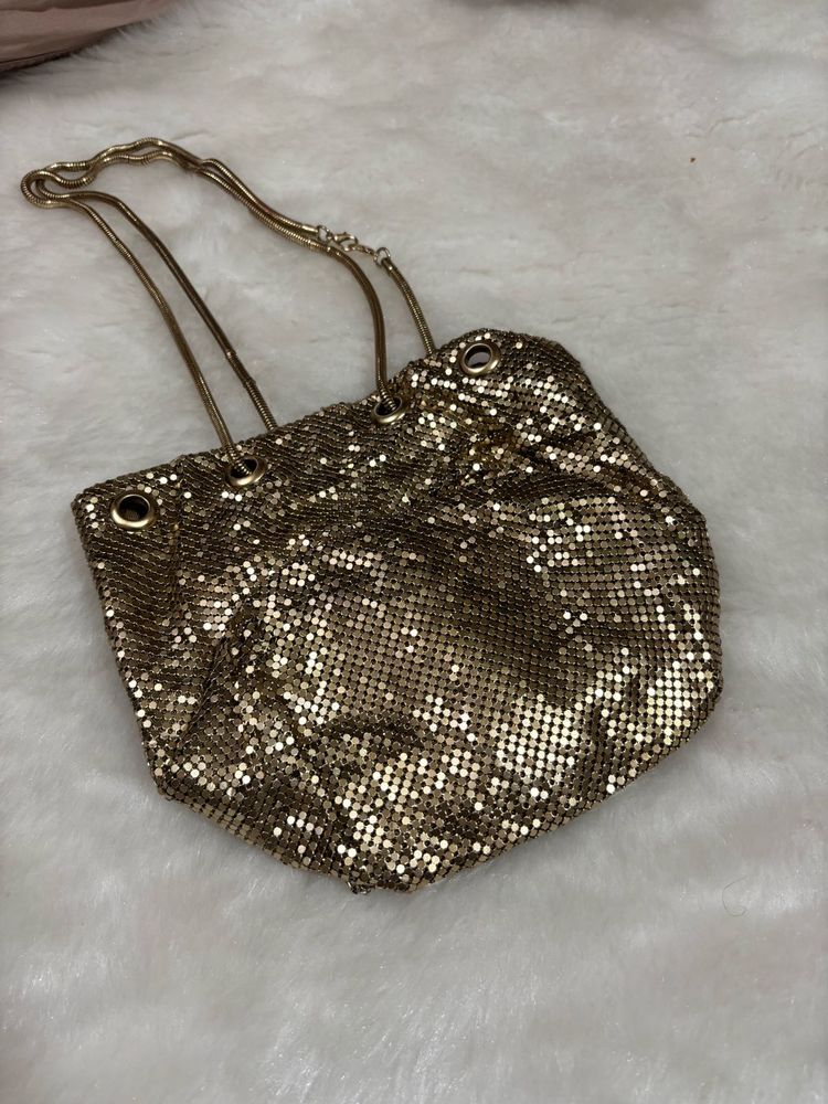 Gold Mesh Handbag
