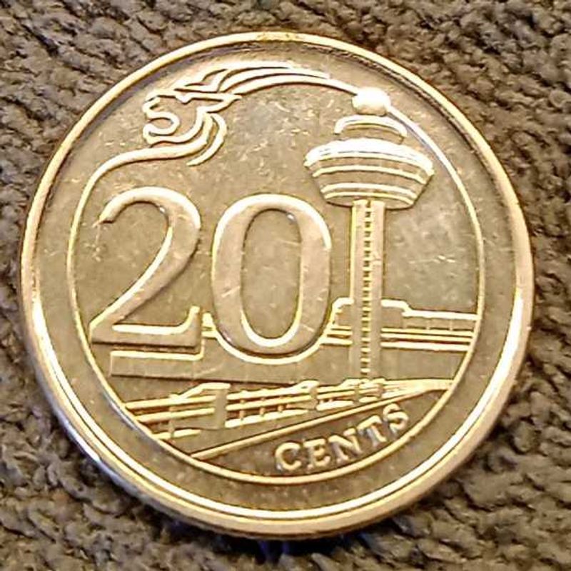 Singapore 20 Cents Coin
